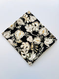 Black Floral Print Swiss - 2pc Unstiched Suit - sz0100151