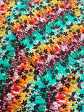 Teal Multicolor Khaddar with Black Floral Print – Unstitched 2pc Suit