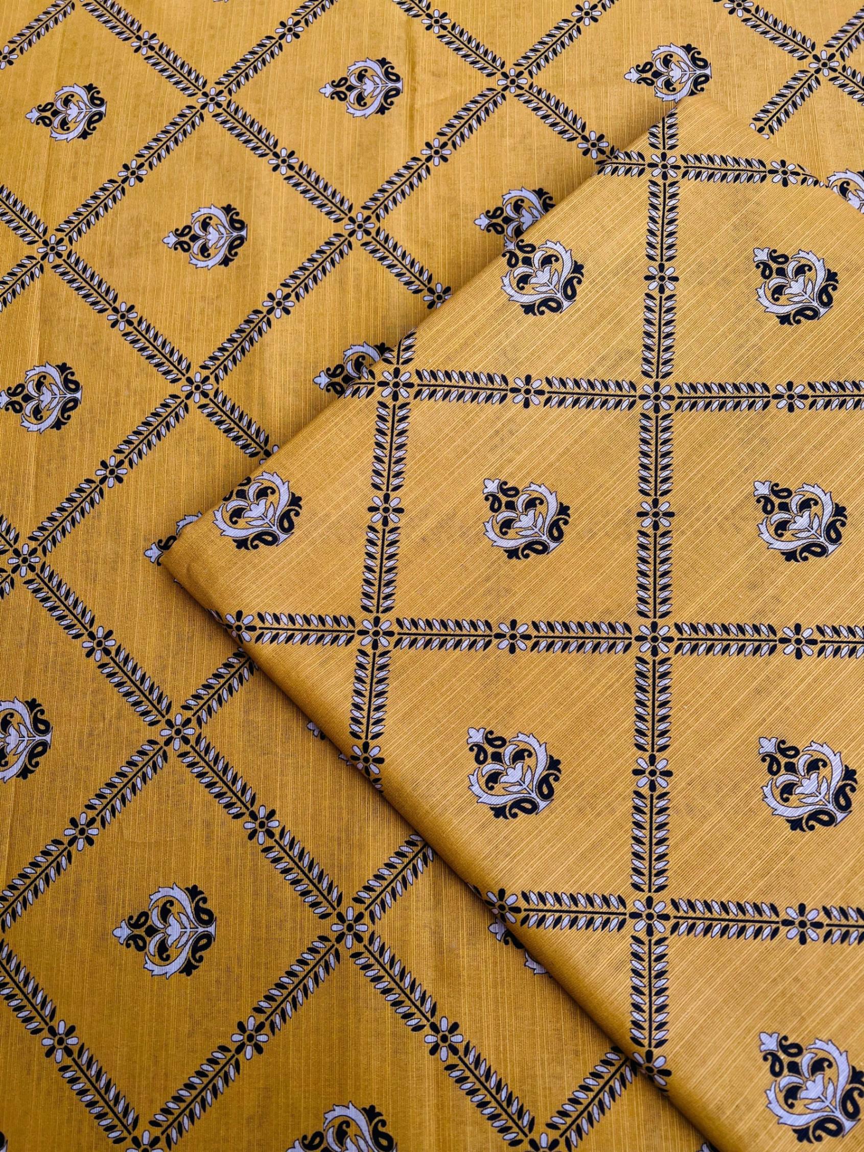 Mustard Digital Print Winter Khaddar - 2pc Unstiched Printed suit