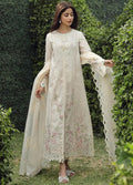 Qalamqar 3PC Lawn Chikankari Embroidered Suit with Khaddi Net Dupatta