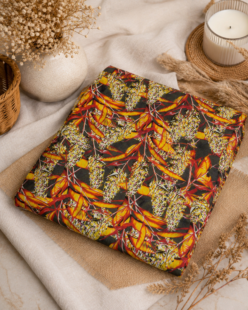 Floral Printed Lawn – 2 Piece Unstitched Suit