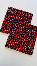Red dots Linen 2pc Printed Suits