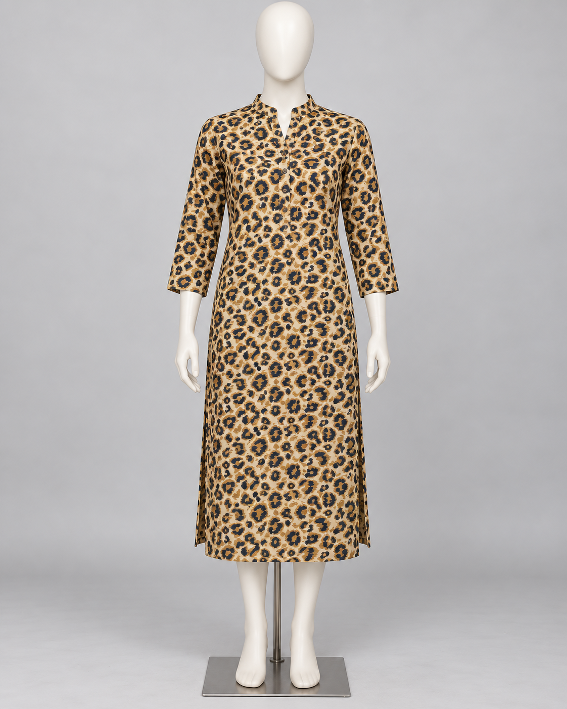 Leopard Print Linen Fabric – Premium Women’s fall Unstitched Suit
