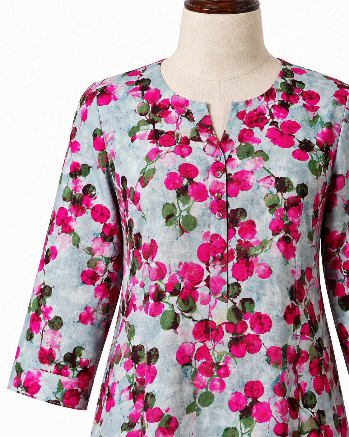 Fuchsia Vine – Floral Printed Linen