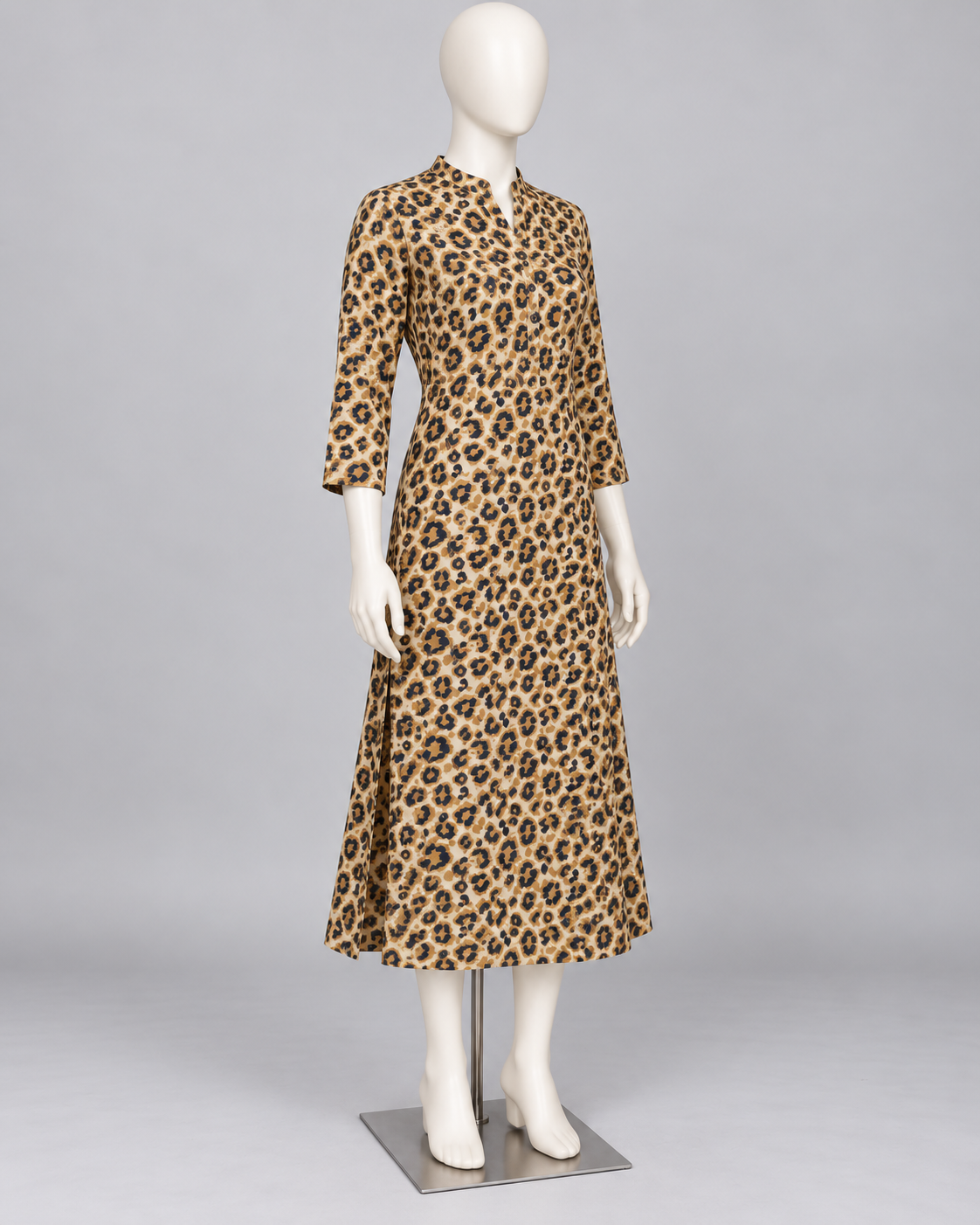 Leopard Print Linen Fabric – Premium Women’s fall Unstitched Suit