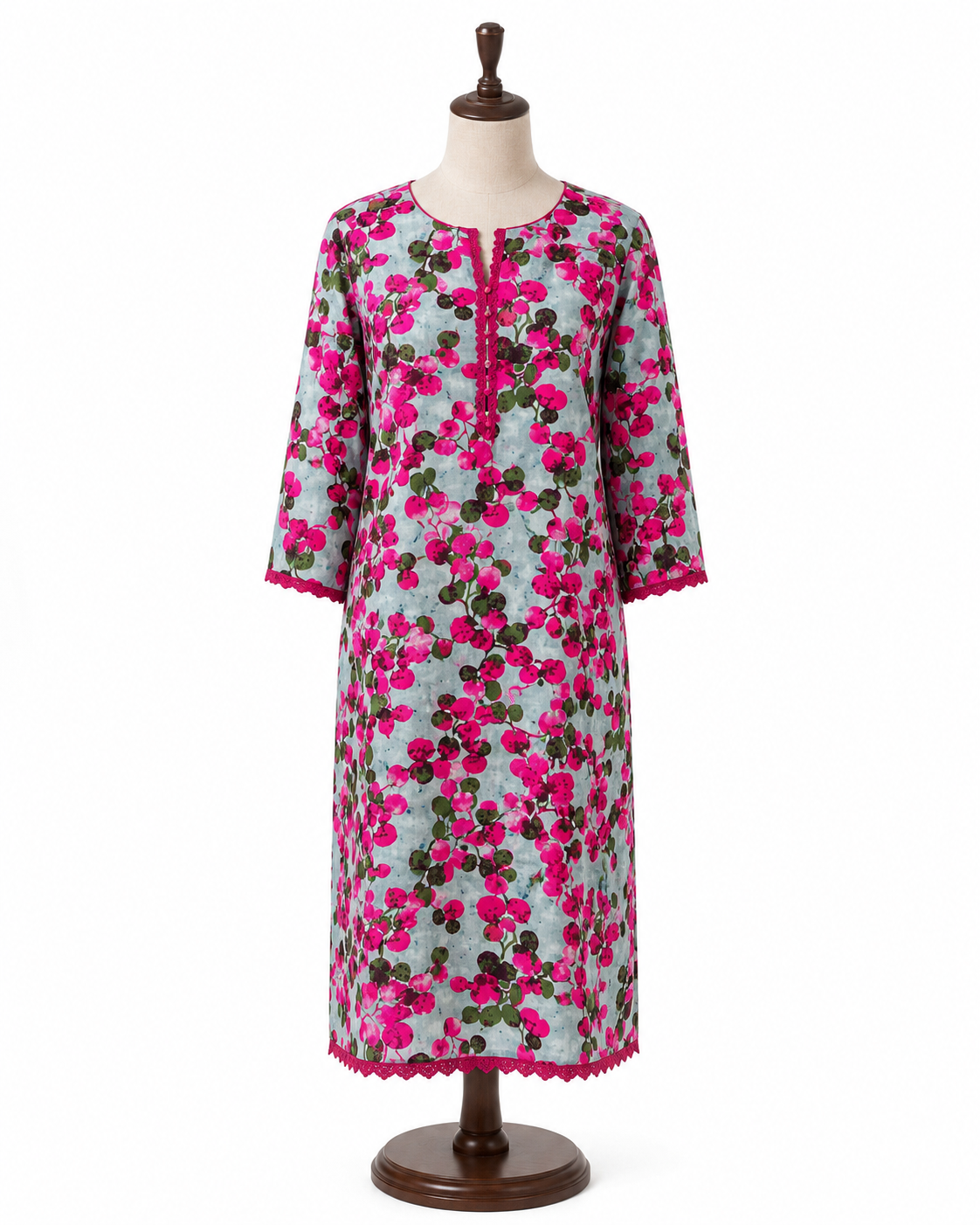 Fuchsia Vine – Floral Printed Linen
