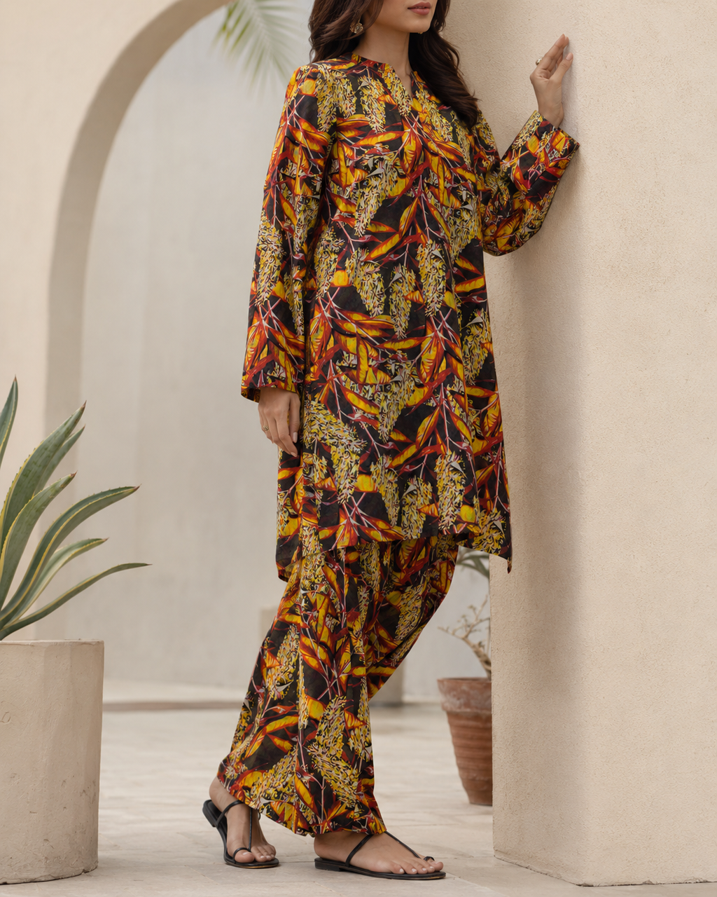 Floral Printed Lawn – 2 Piece Unstitched Suit