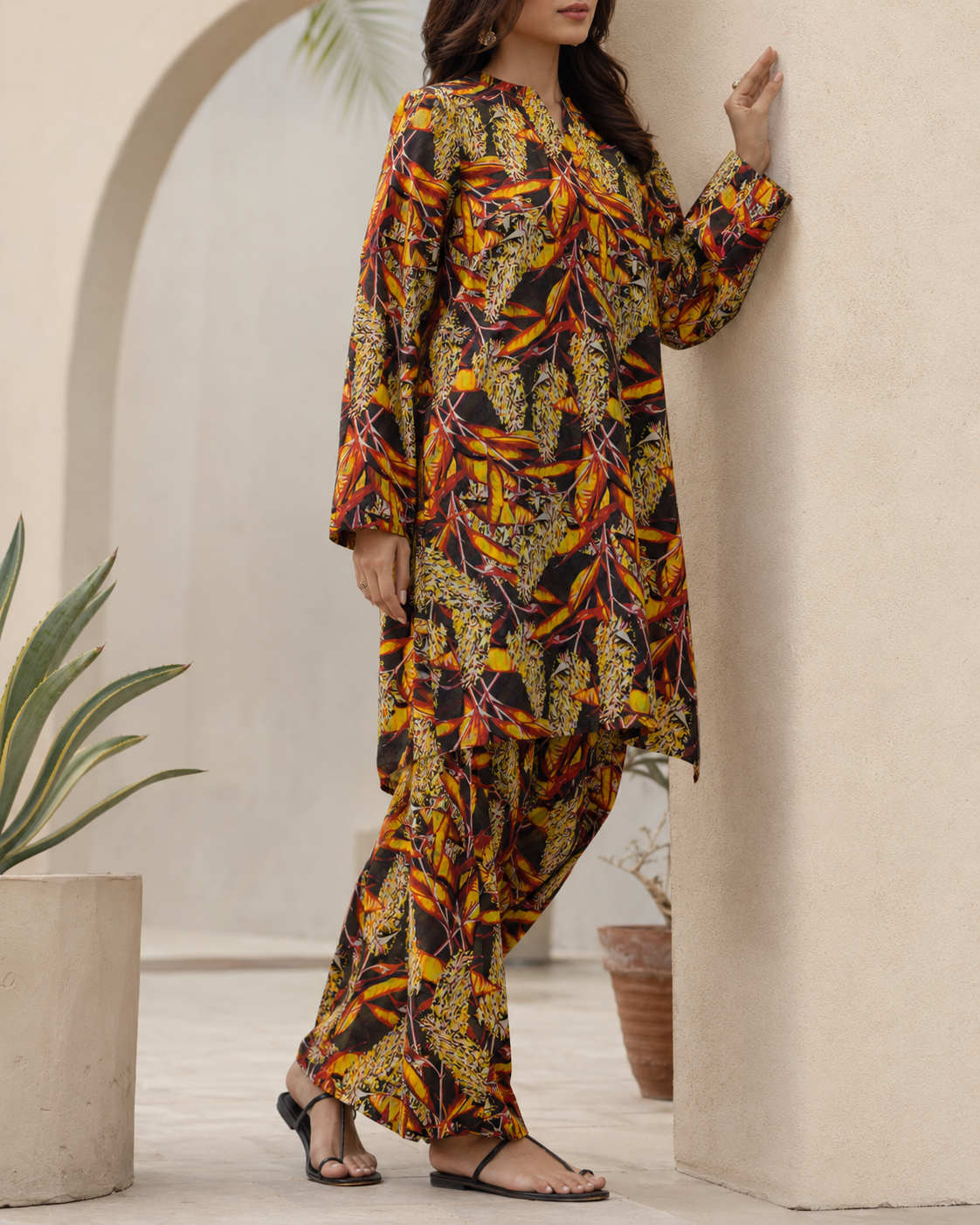 Floral Printed Lawn – 2 Piece Unstitched Suit