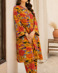Multi Colour Floral Printed Lawn – 2 Piece Unstitched Suit