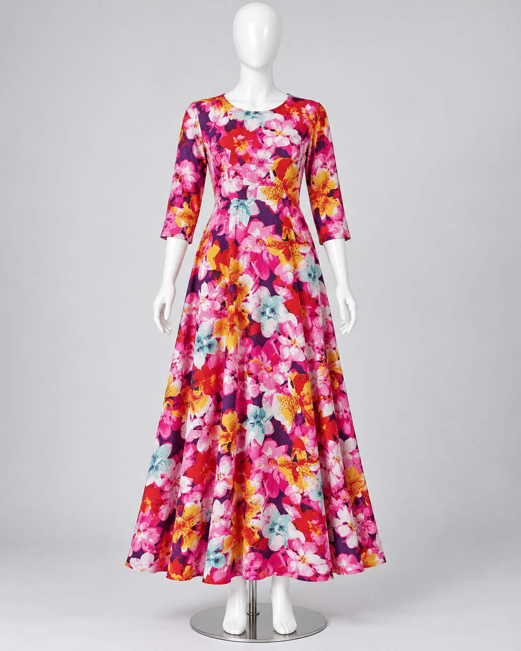 Multicolor Floral Printed Linen Fabric – Women’s Fall Unstitched Suit