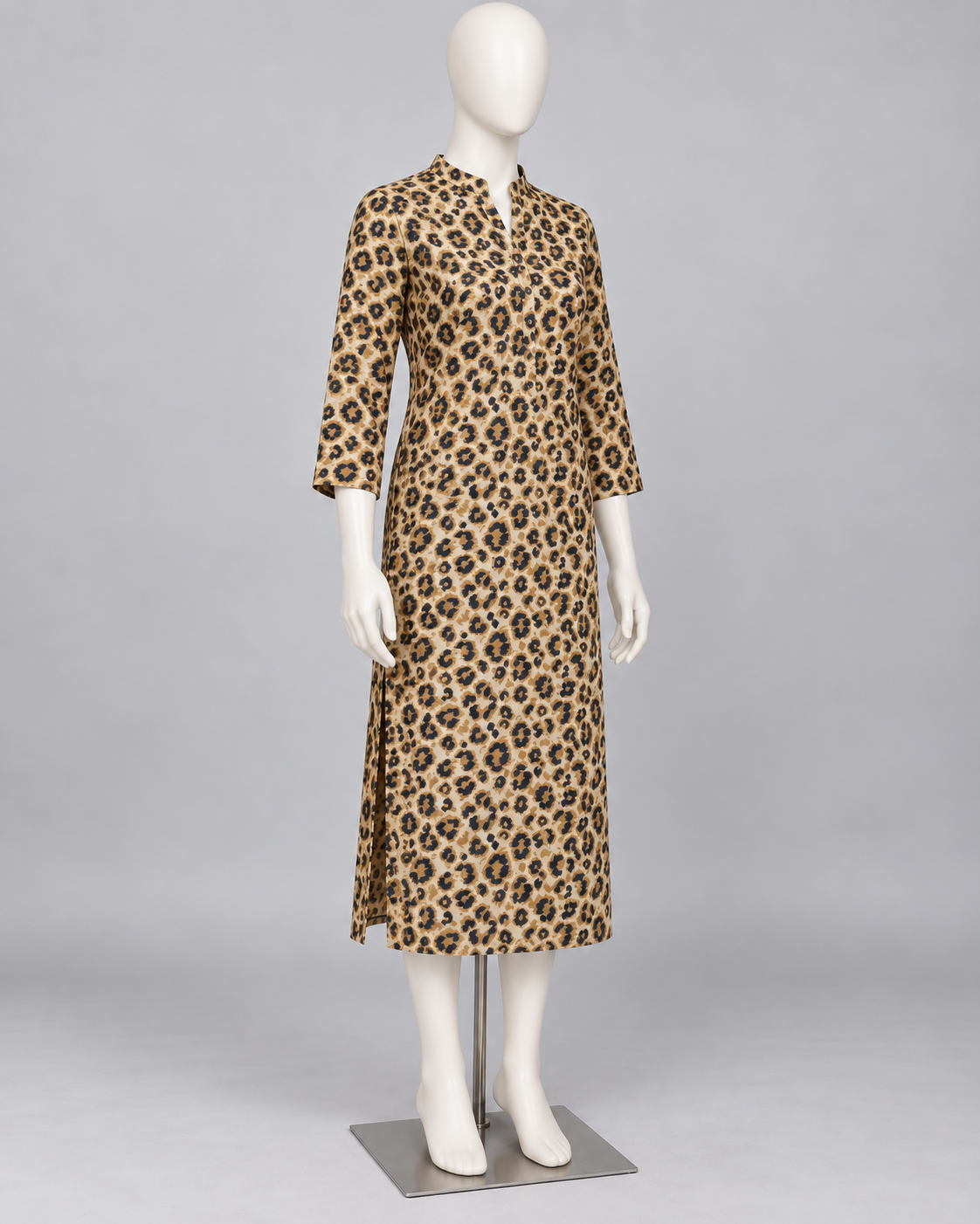 Leopard Print Linen Fabric – Premium Women’s fall Unstitched Suit