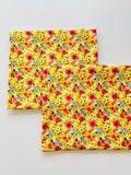 Yellow Floral Linen 2pc Printed Suit