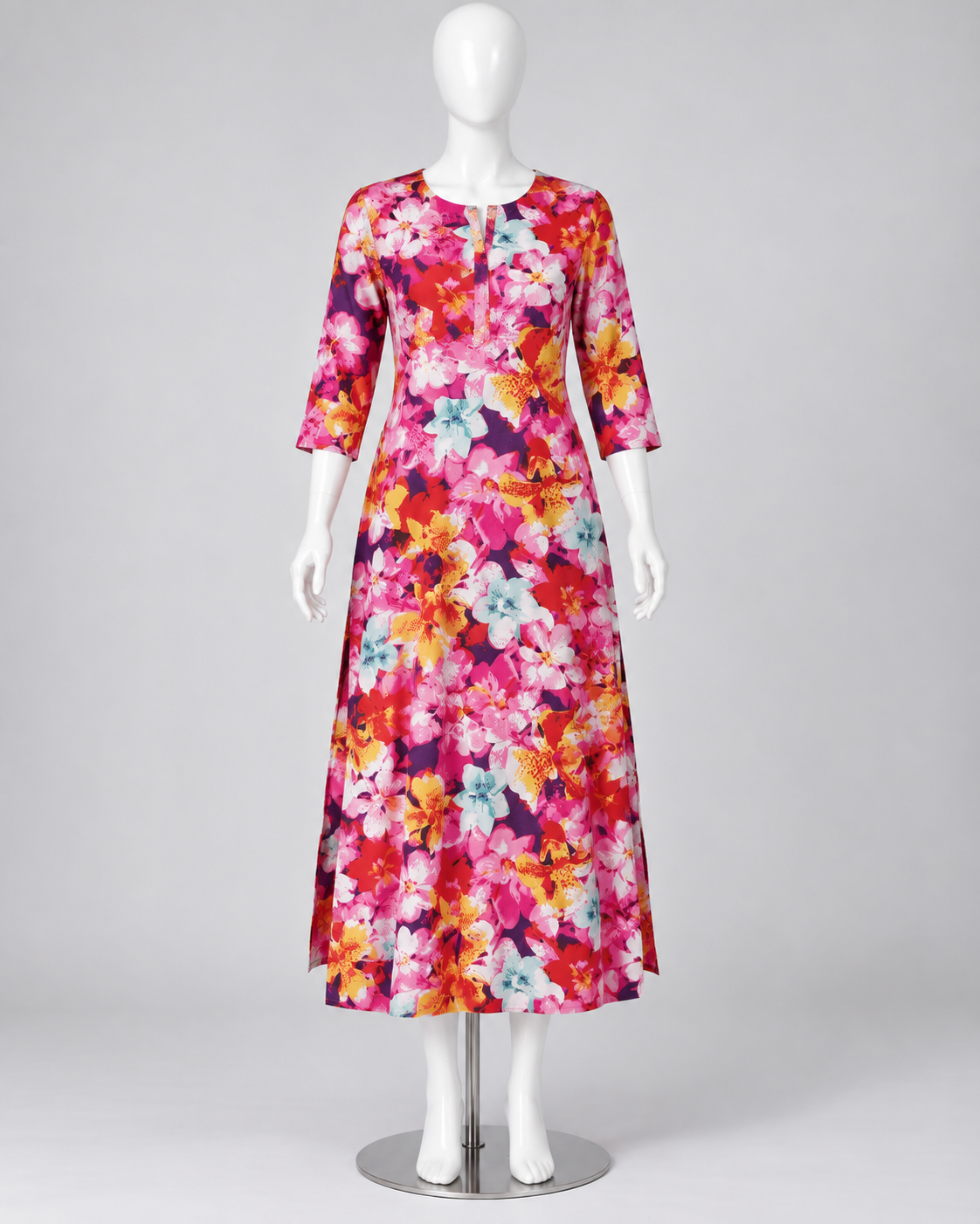 Multicolor Floral Printed Linen Fabric – Women’s Fall Unstitched Suit