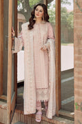 JAZMIN-3PC LAWN CHIKANKARI EMBROIDERED SHIRT WITH KHADDI NET EMB DUPATTA AND TROUSER -SZ-4552