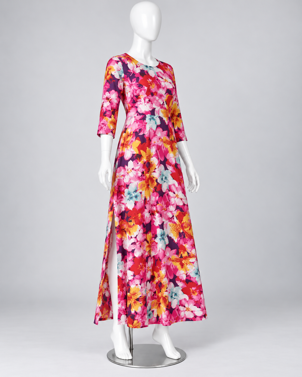 Multicolor Floral Printed Linen Fabric – Women’s Fall Unstitched Suit